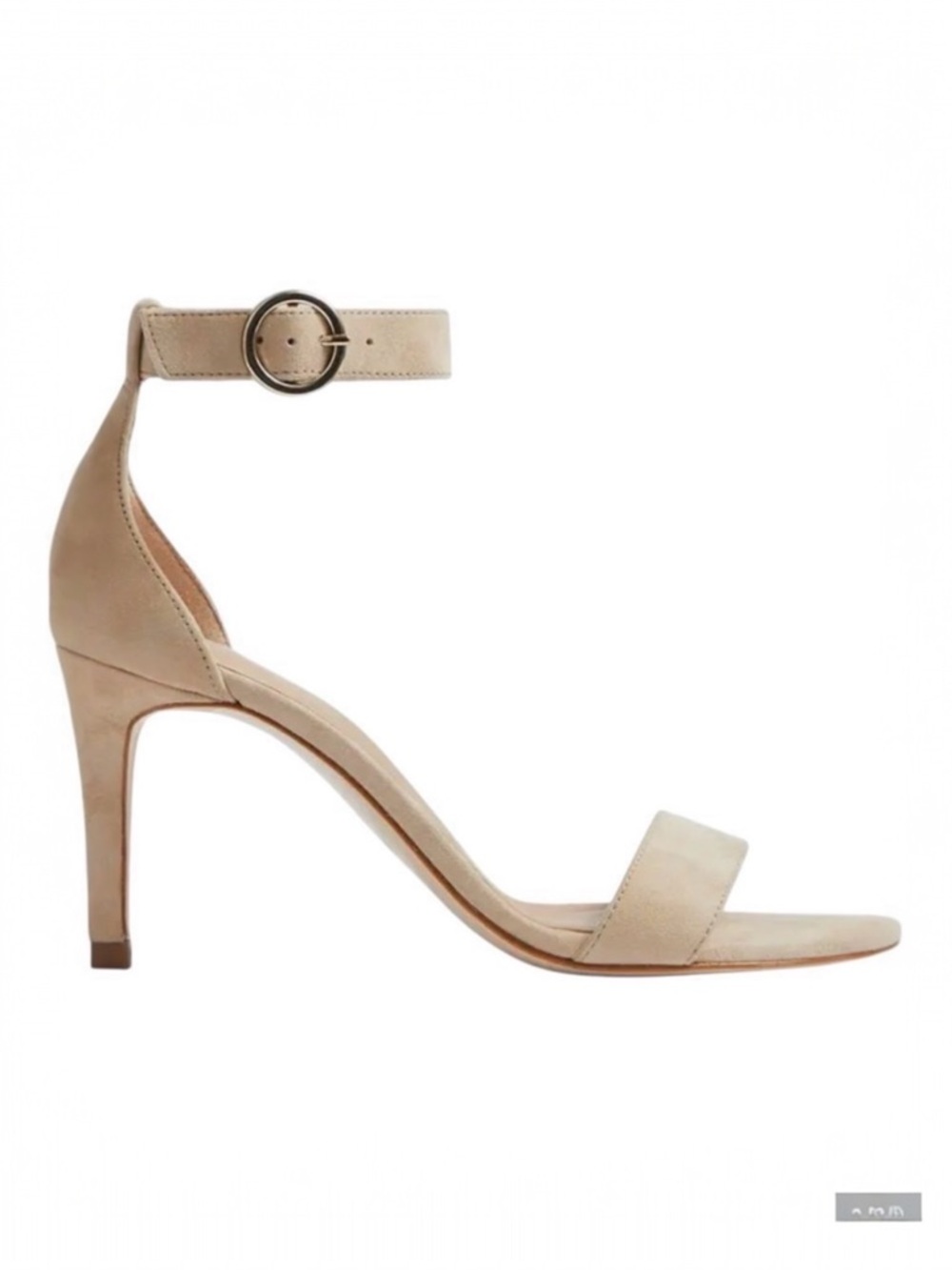 LK Bennett Women’s Ivy Suede Trench Beige Ankle Strap 3.5”‎ Heel Sandal Size 10